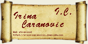 Irina Caranović vizit kartica